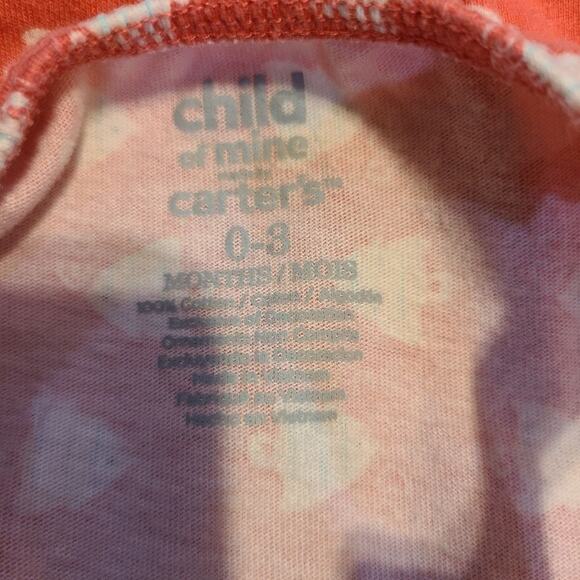 Carter's Child of Mine girls 0-3 months spaghetti strap short sleeve romper - Picture 4 of 4